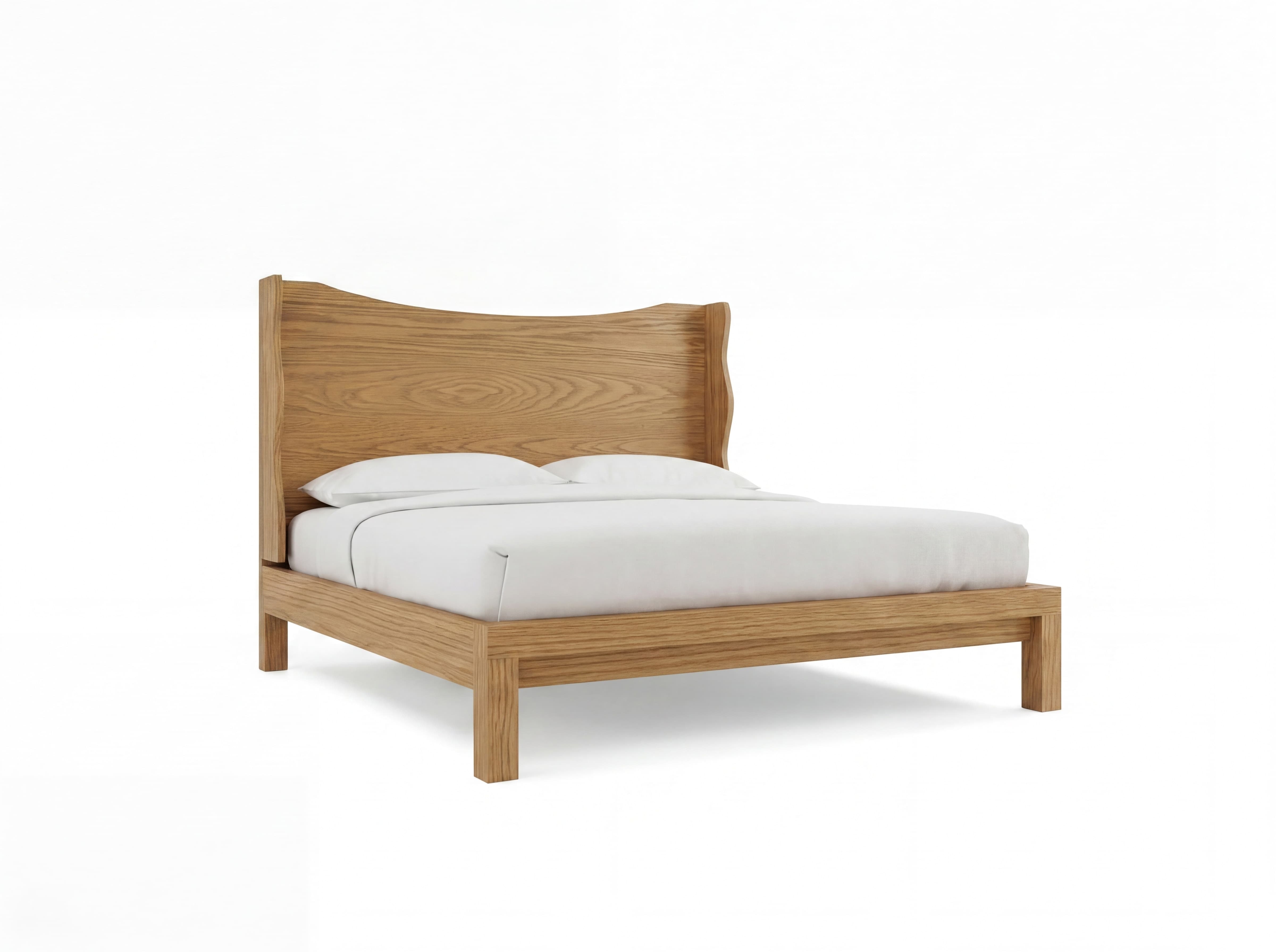 Harlow Bed - Oat on Oak