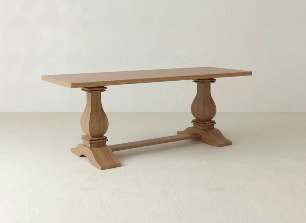 Heirloom Dining Table - Oat on Oak