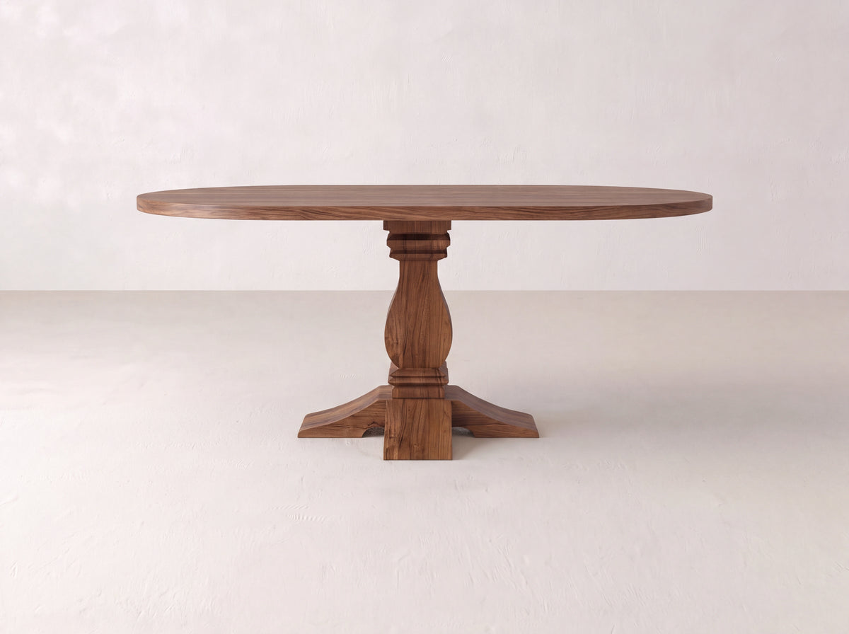 Heirloom Oval Dining Table - Satin on Black Walnut