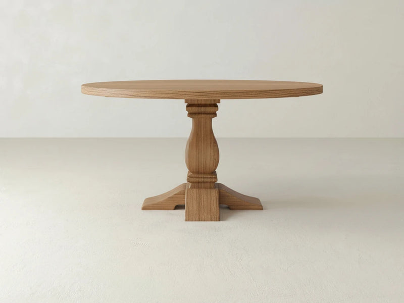 Heirloom Round Dining Table - Oat on Oak