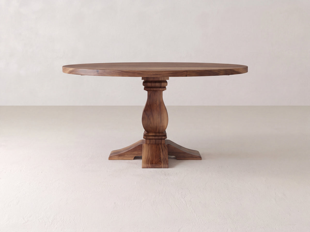 Heirloom Round Dining Table - Satin on Black Walnut