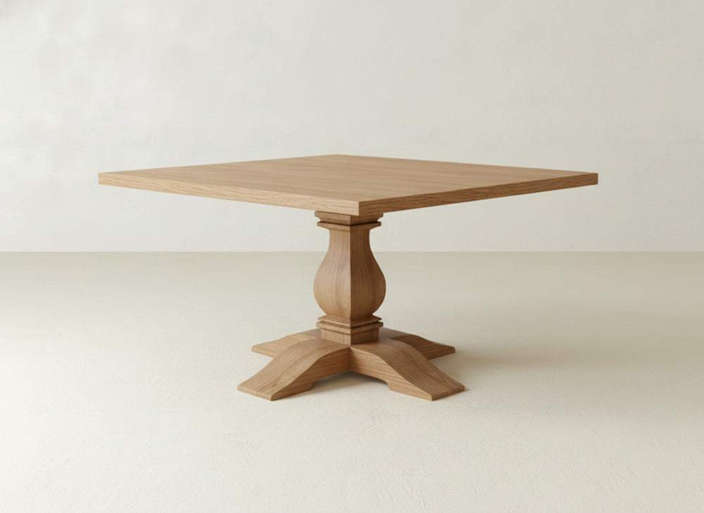 Heirloom Square Dining Table - Oat on Oak