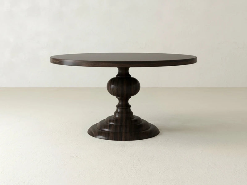 Josephine Round Dining Table - Espresso on Oak