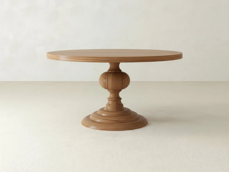 Josephine Round Dining Table - Oat on Oak