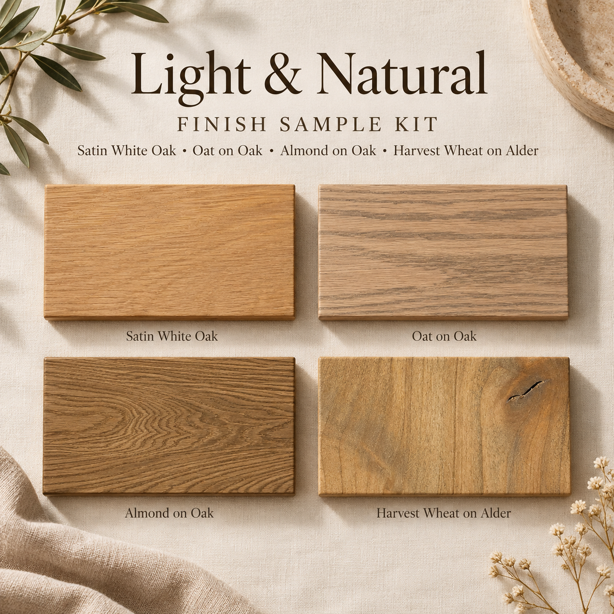 Light & Natural Finish Sample Kit