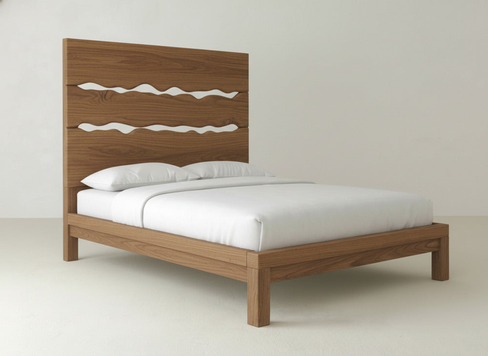 Live Edge Bed - Almond on Oak