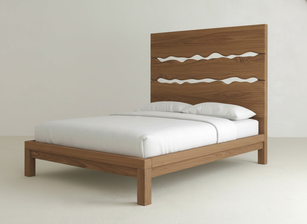 Live Edge Bed - Almond on Oak