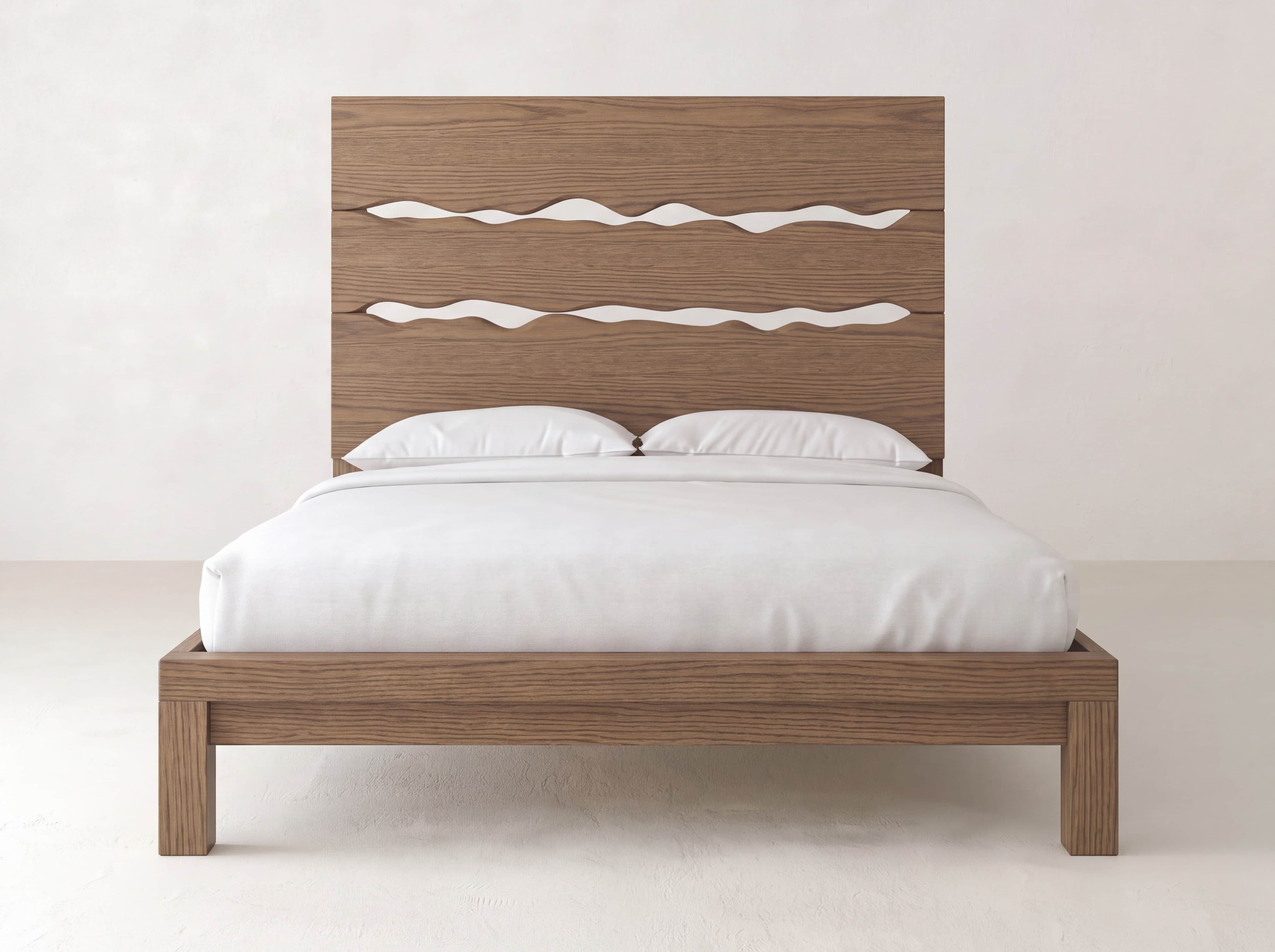 Live Edge Bed - Almond on Oak