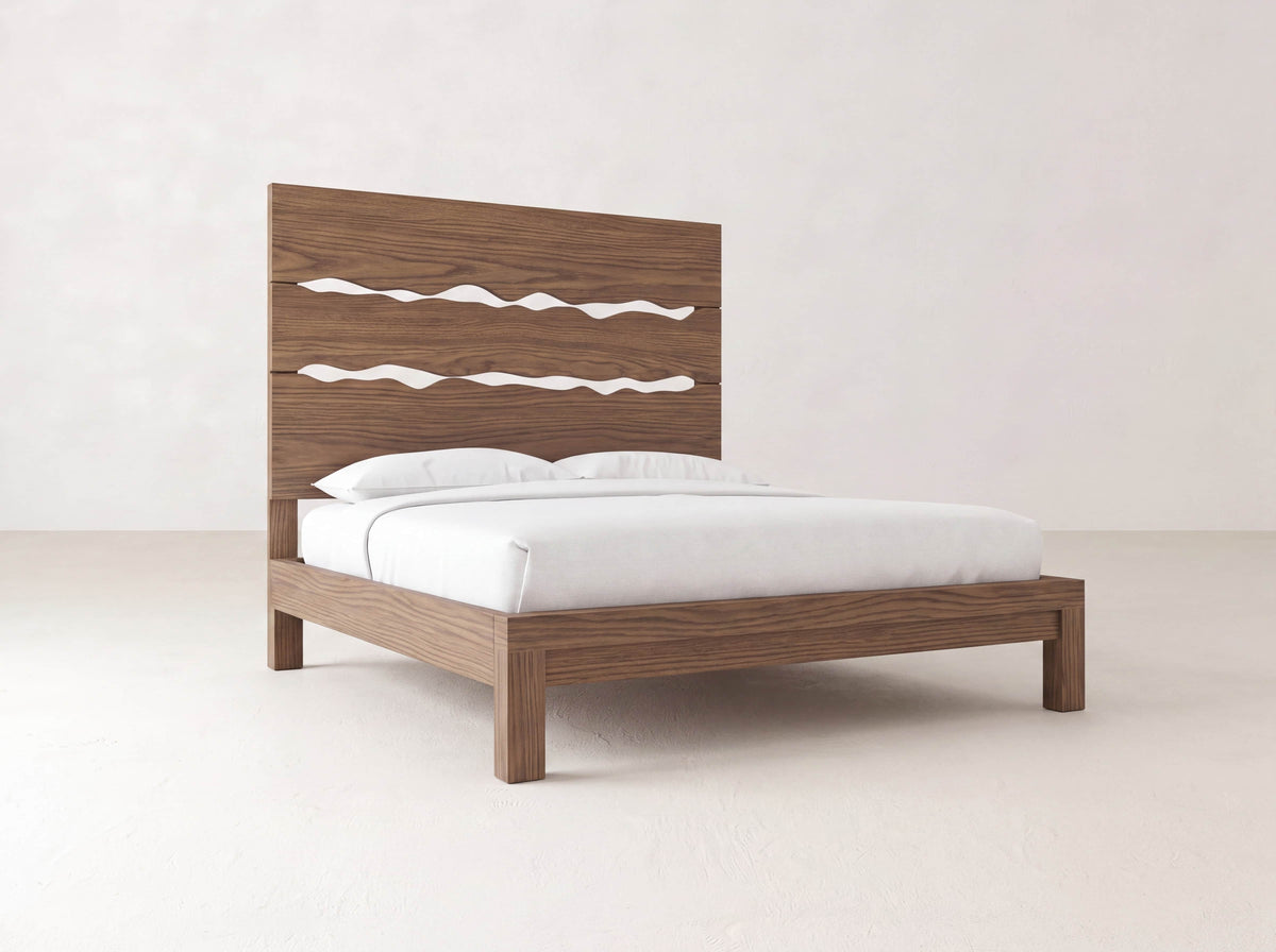 Live Edge Bed - Almond on Oak