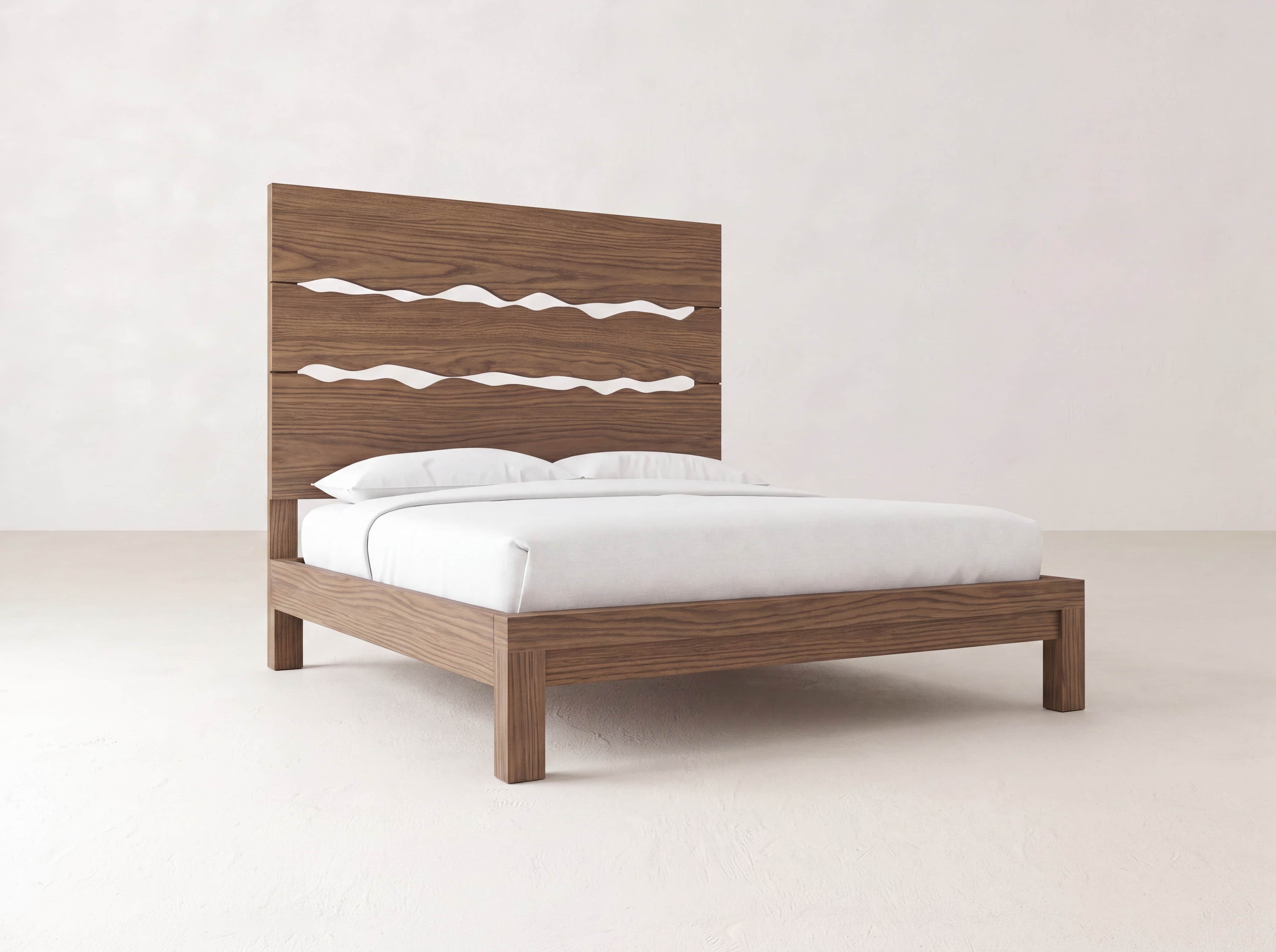Live Edge Bed - Almond on Oak