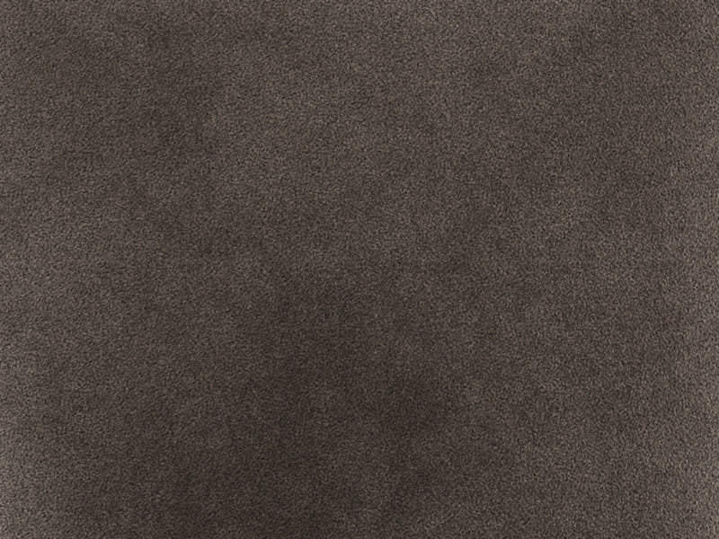 A close-up of the "Mink - Mohair Swatch" by James+James reveals a dark brown, soft-textured surface with a smooth, subtly velvety finish and an inviting layered appearance.