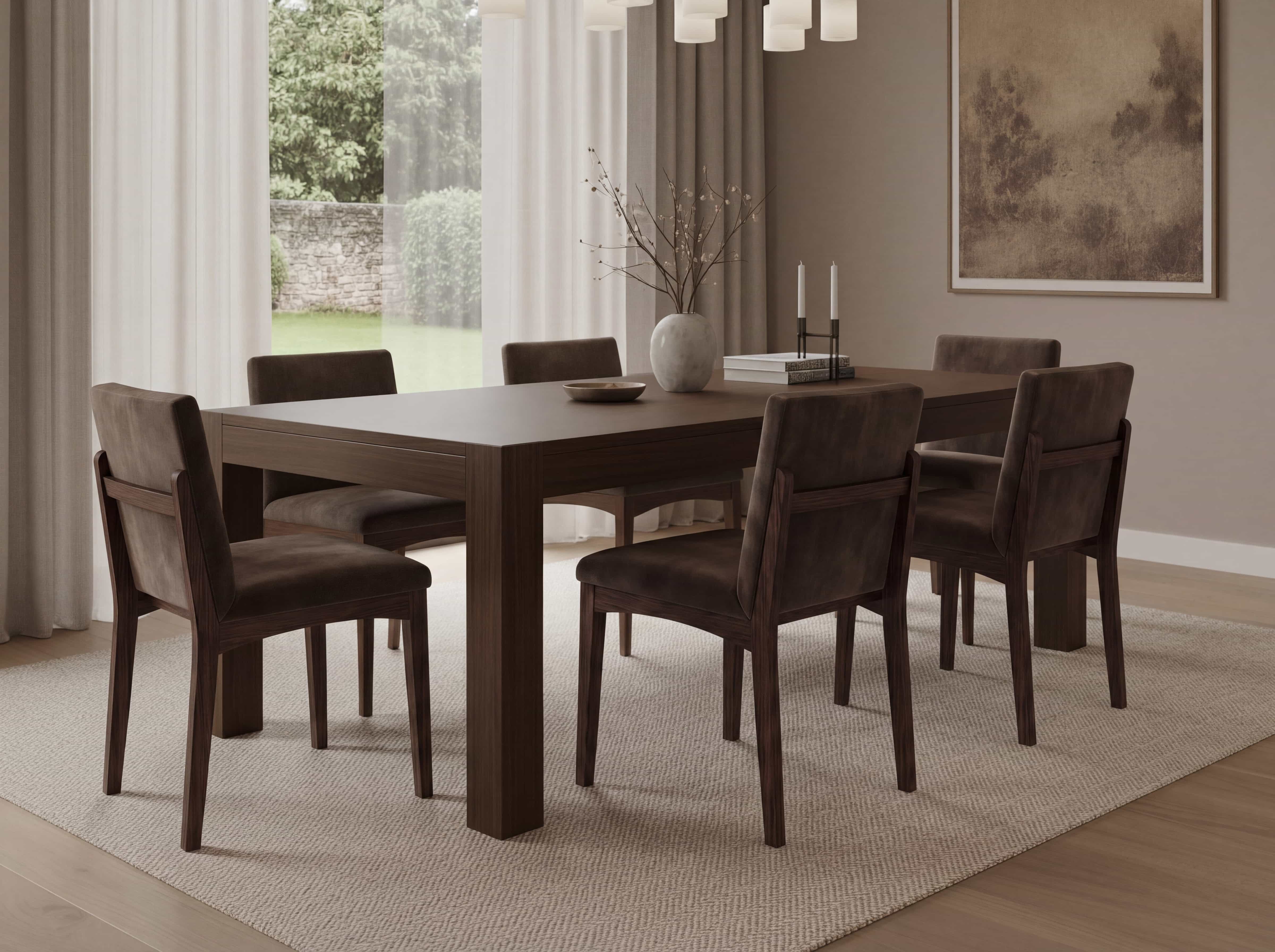 Morgan Dining Table - Espresso on Oak