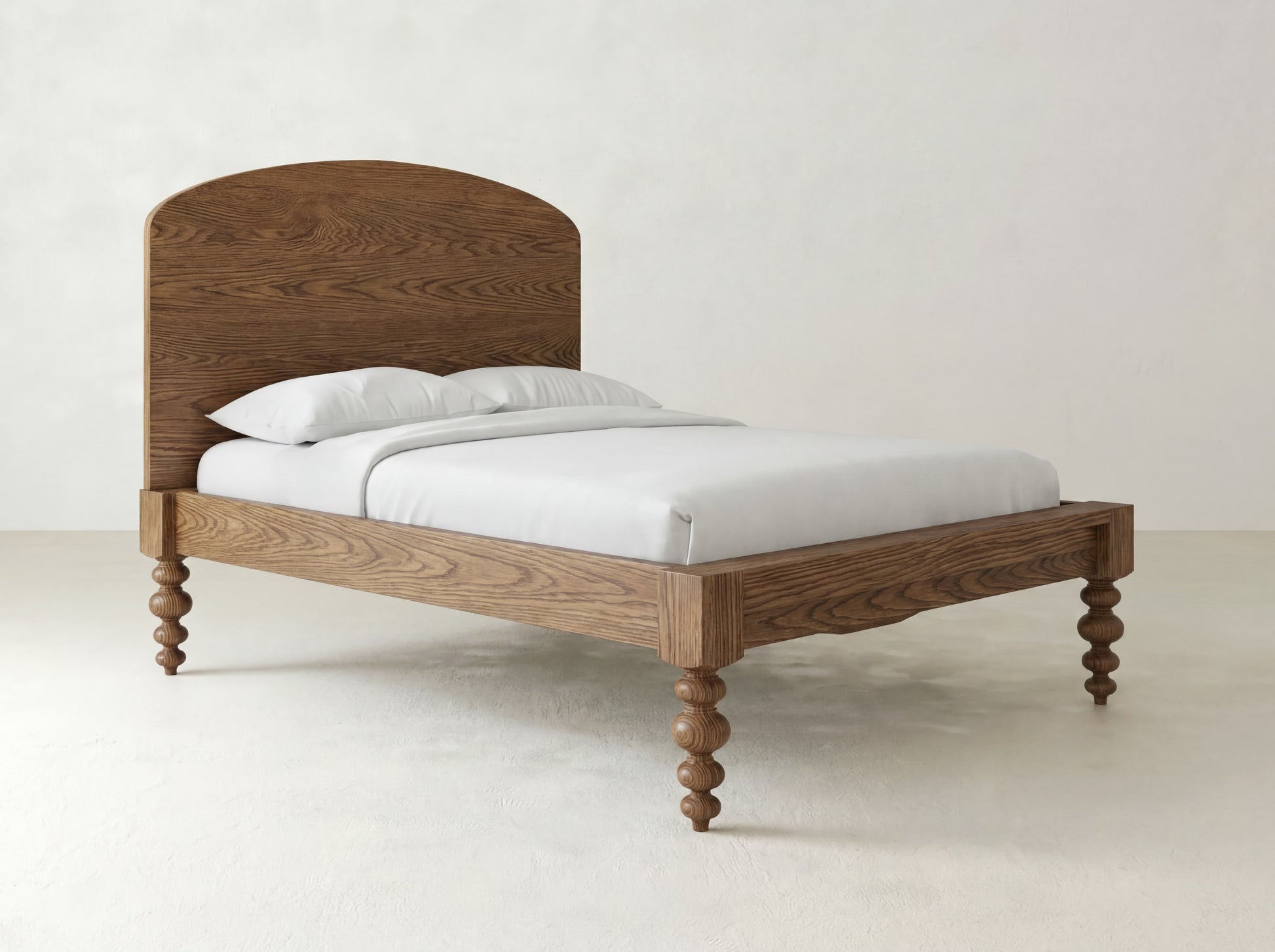 Olivia Arch Bed - Almond on Oak