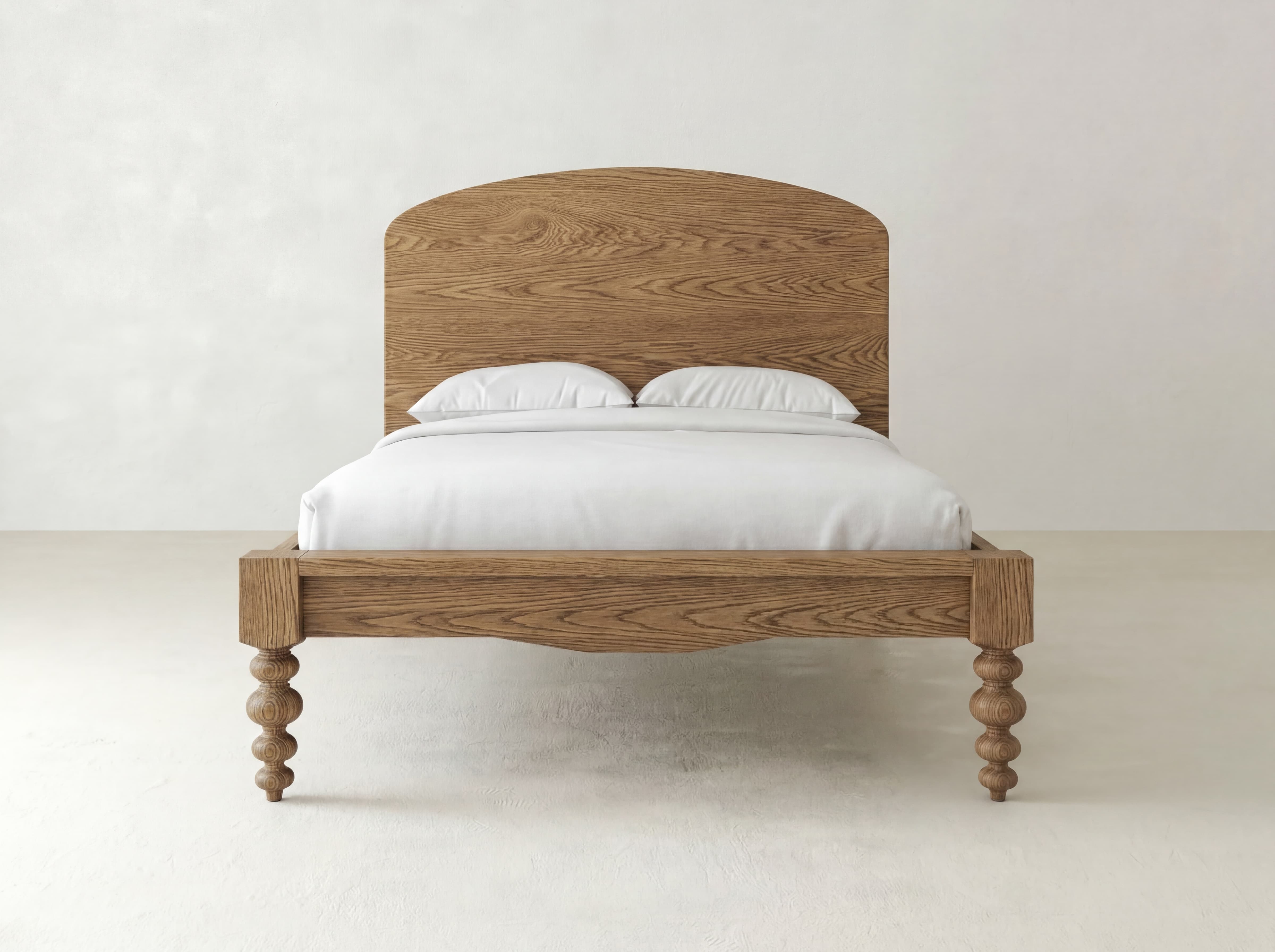 Olivia Arch Bed - Almond on Oak