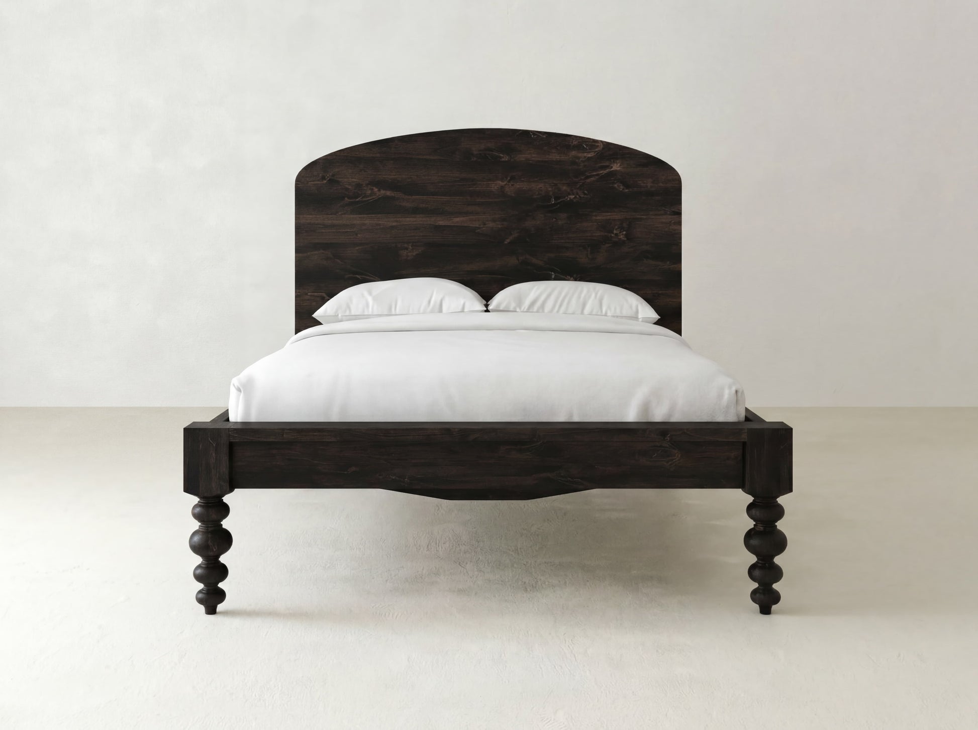 Olivia Arch Bed - Charred Ember on Alder