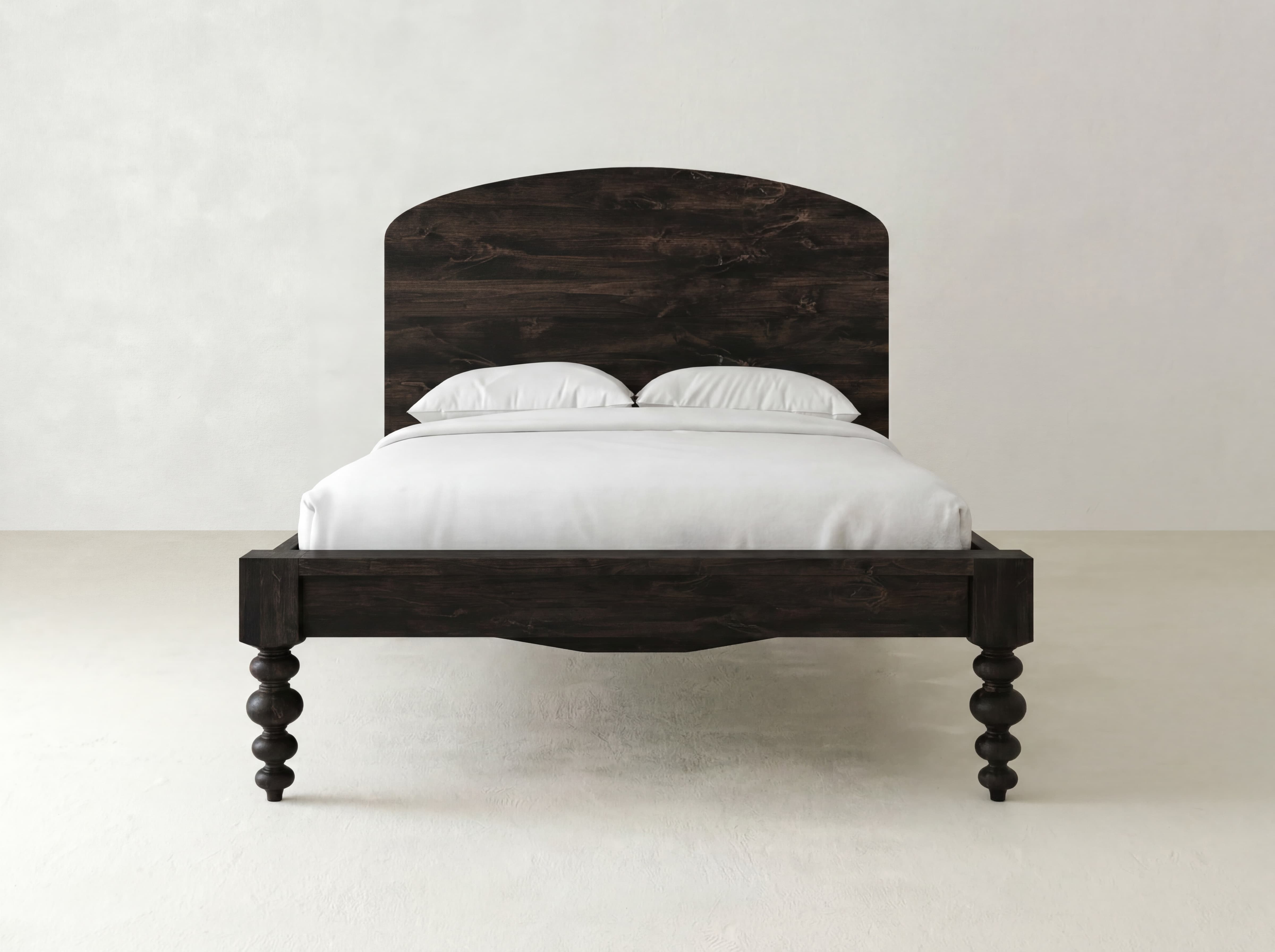 Olivia Arch Bed - Charred Ember on Alder
