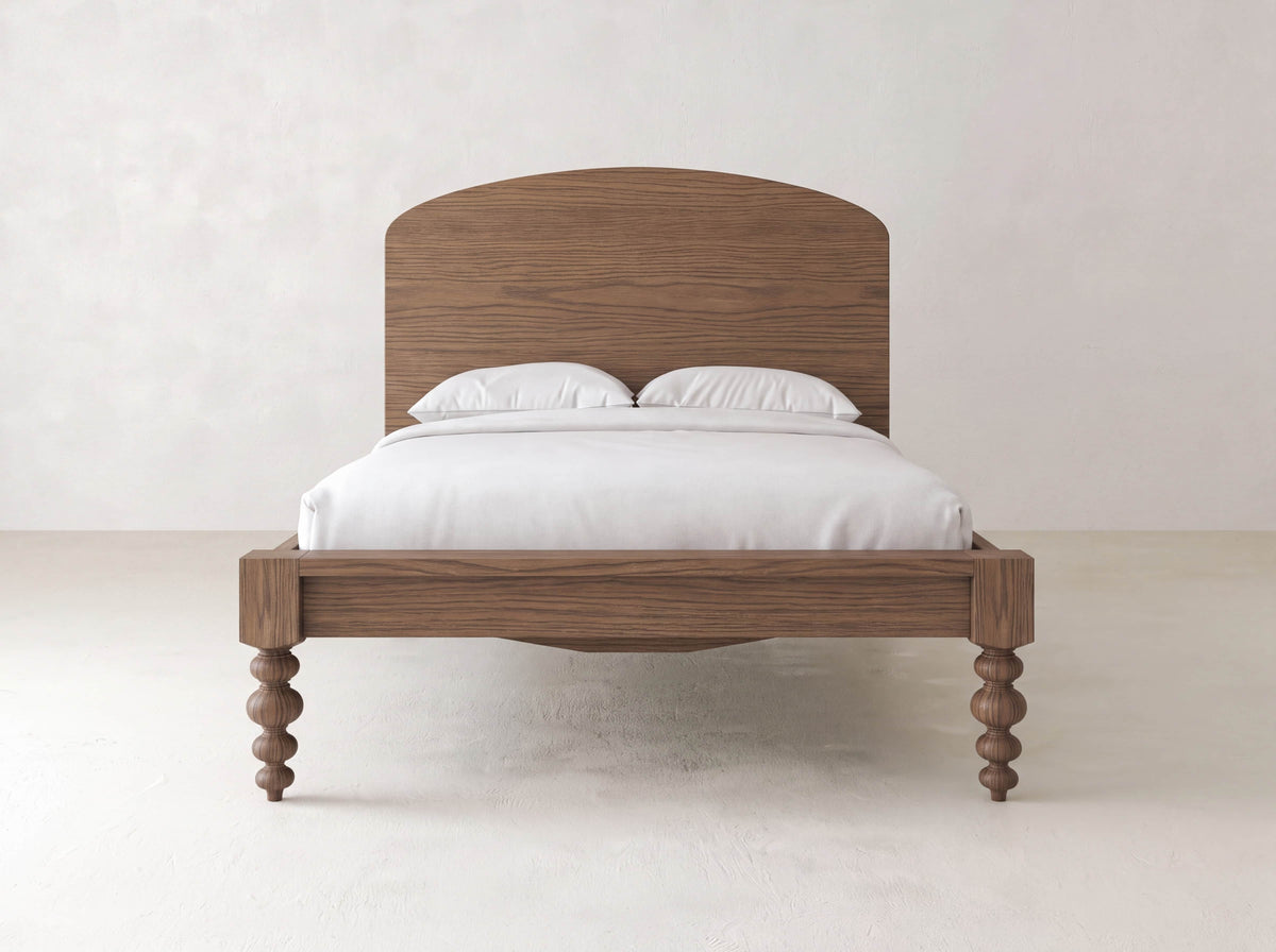 Olivia Arch Bed - Almond on Oak