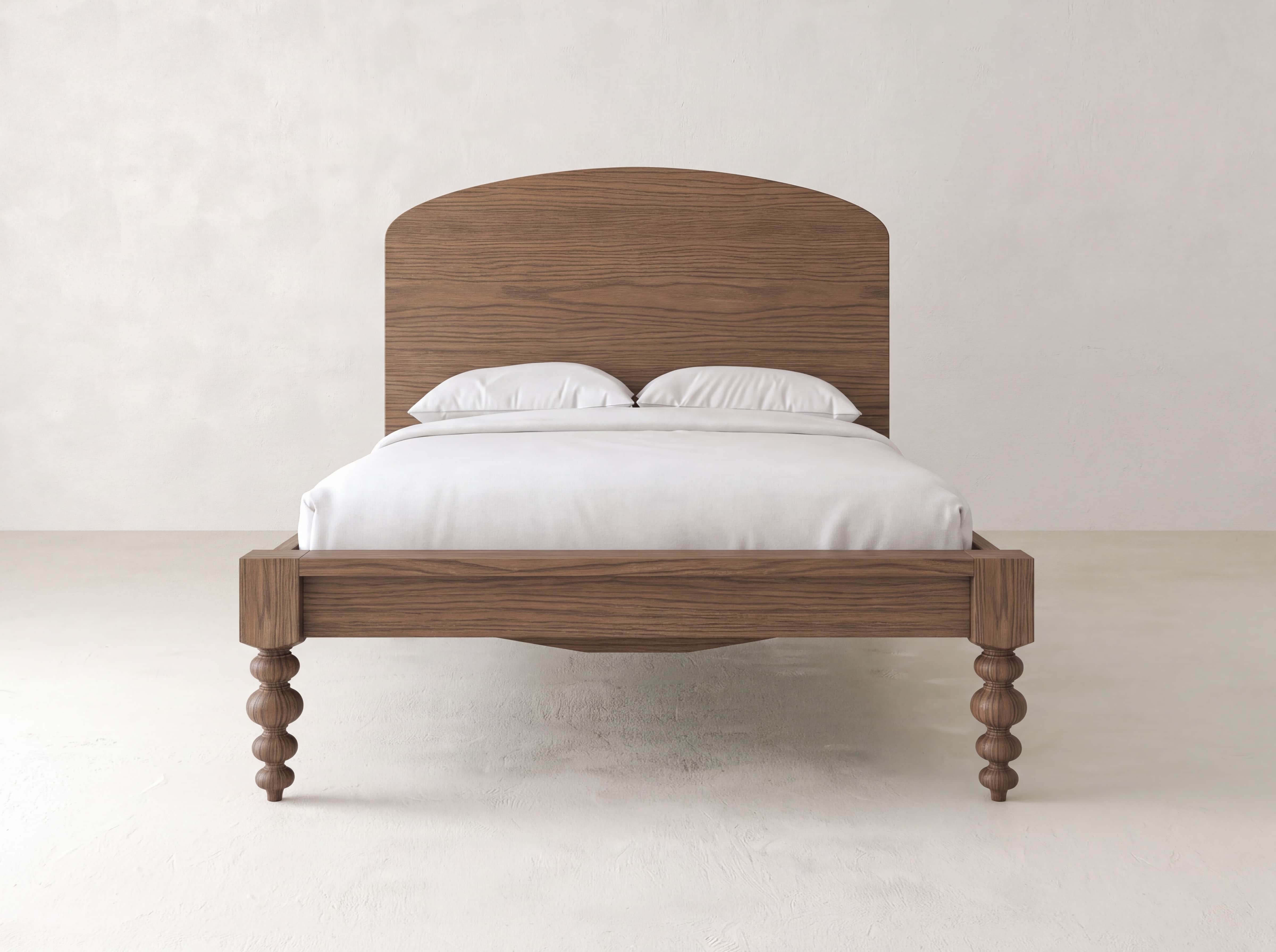 Olivia Arch Bed - Almond on Oak