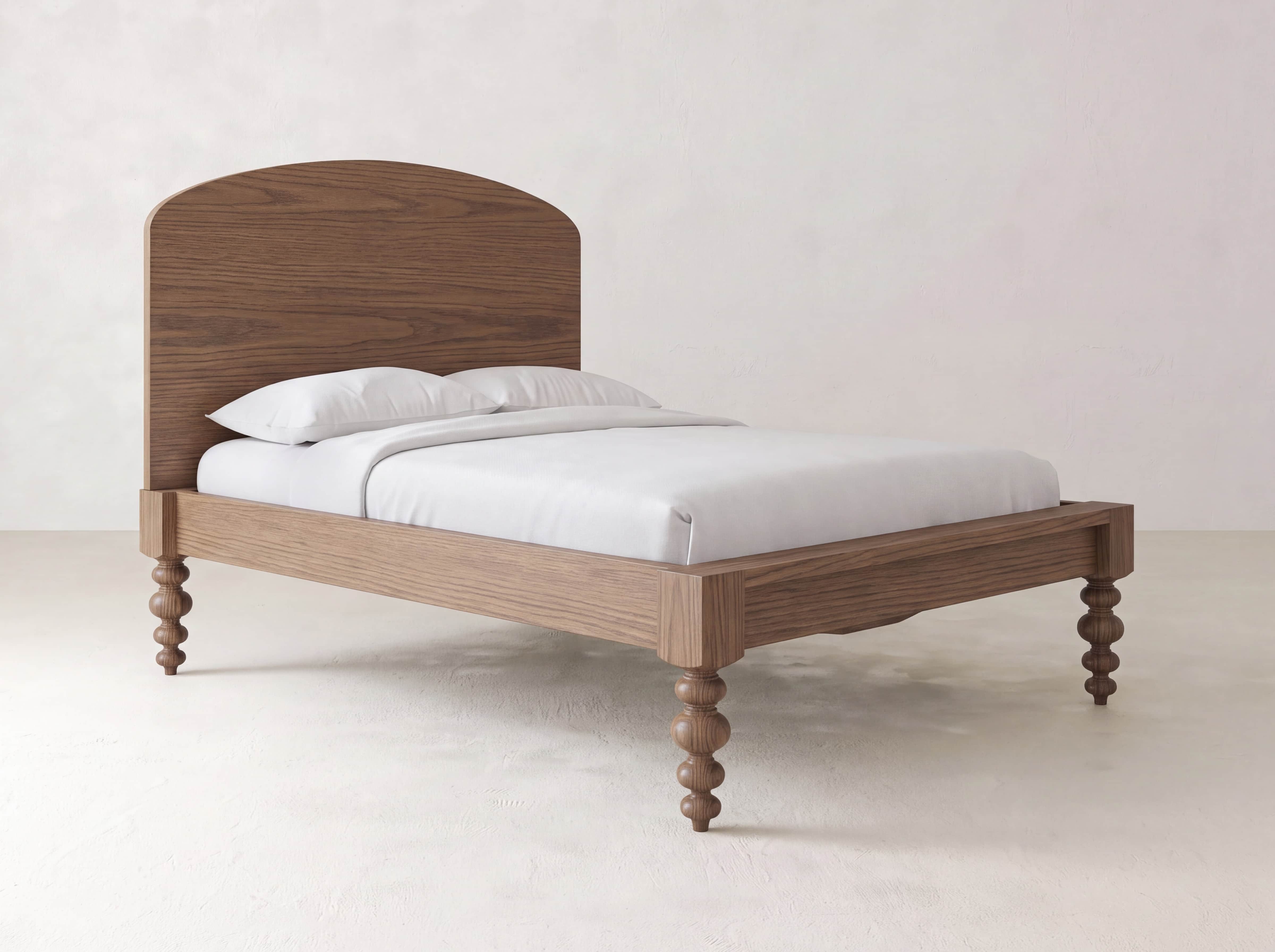 Olivia Arch Bed - Almond on Oak