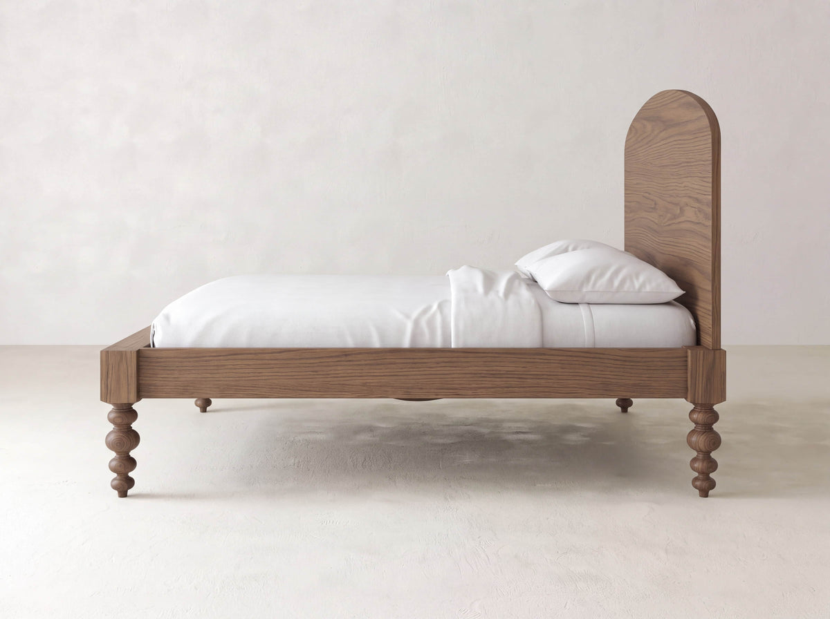 Olivia Arch Bed - Almond on Oak
