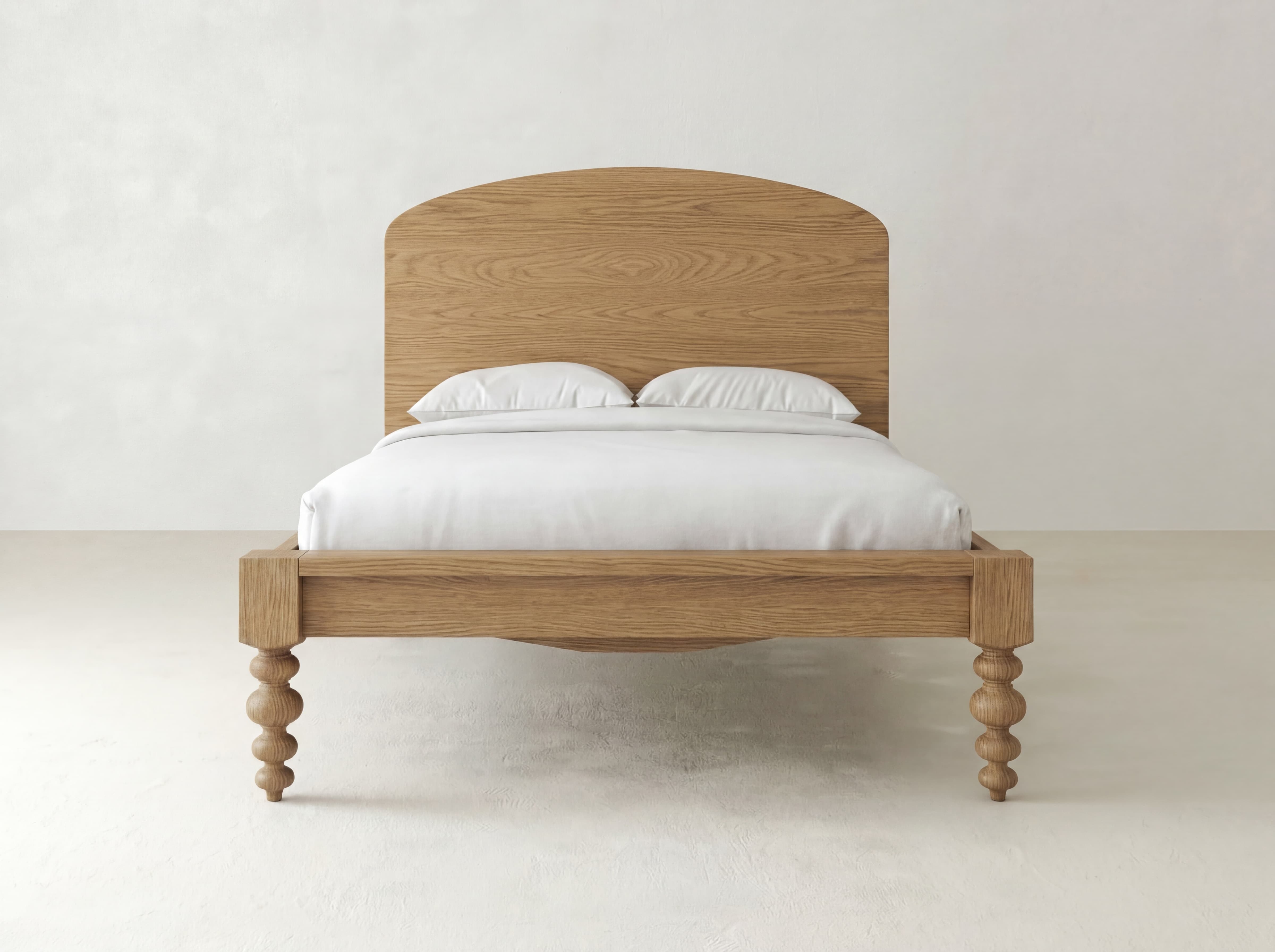 Olivia Arch Bed - Oat on Oak