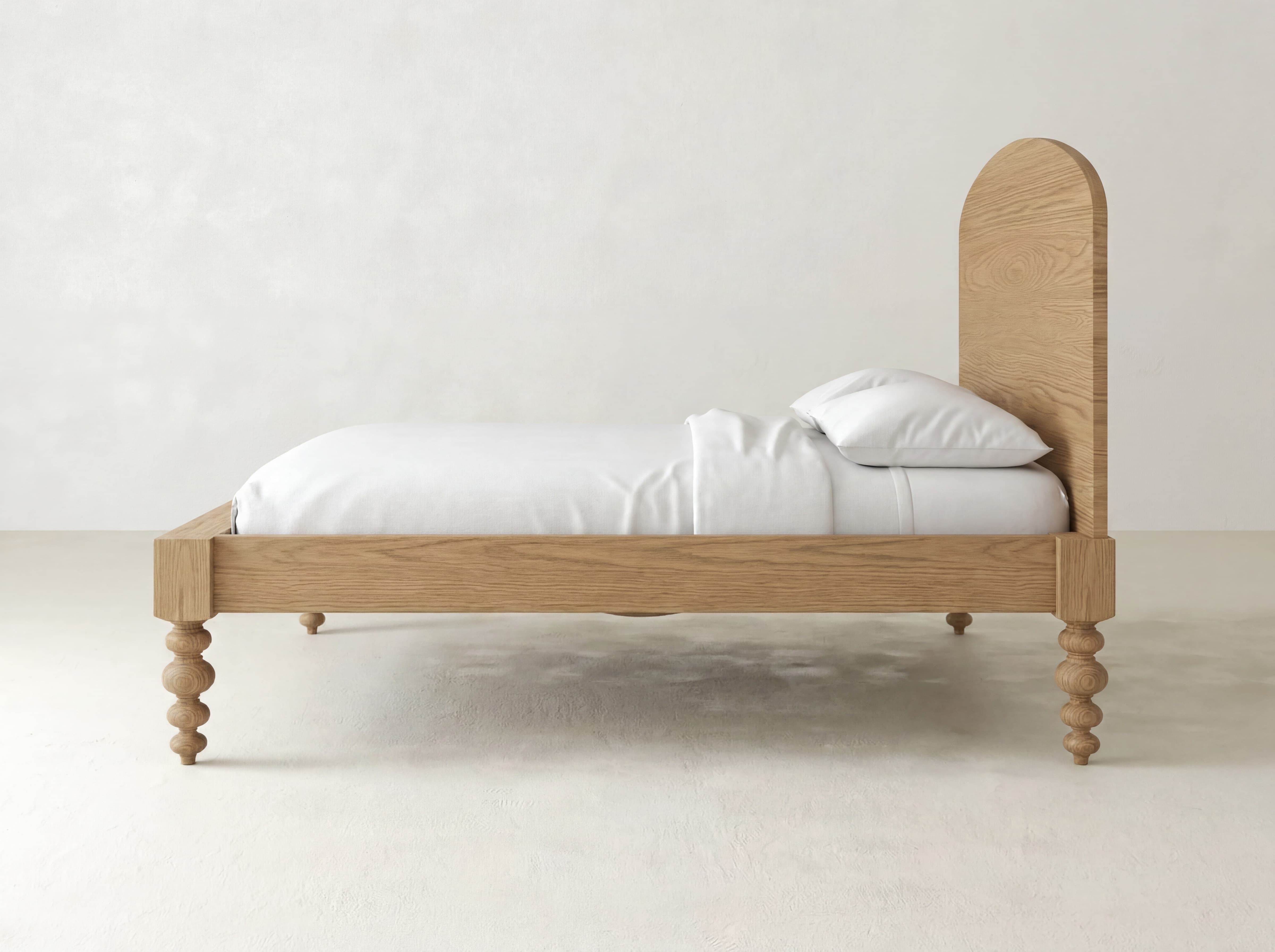 Olivia Arch Bed - Oat on Oak