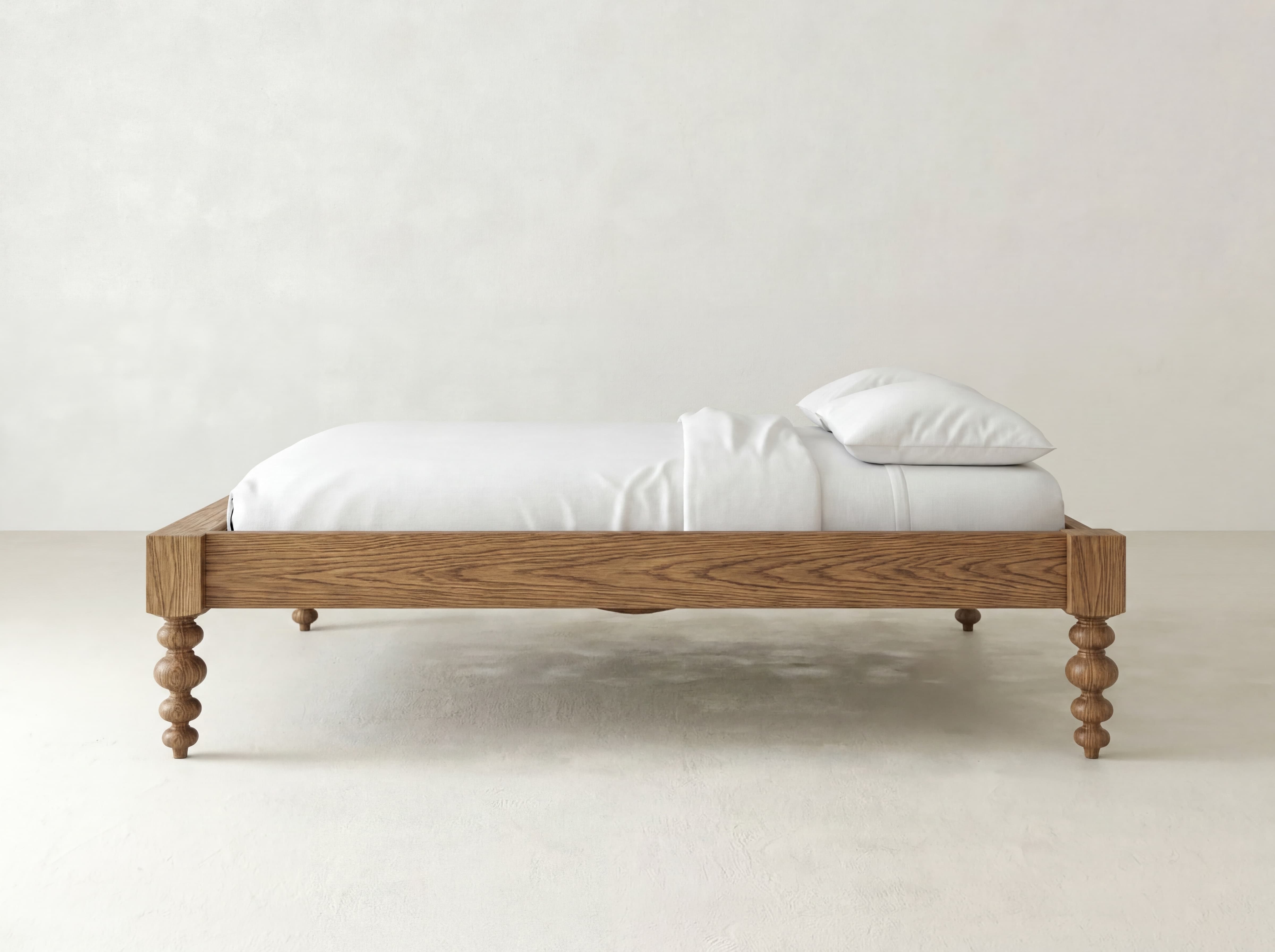 Olivia Bed - Almond on Oak