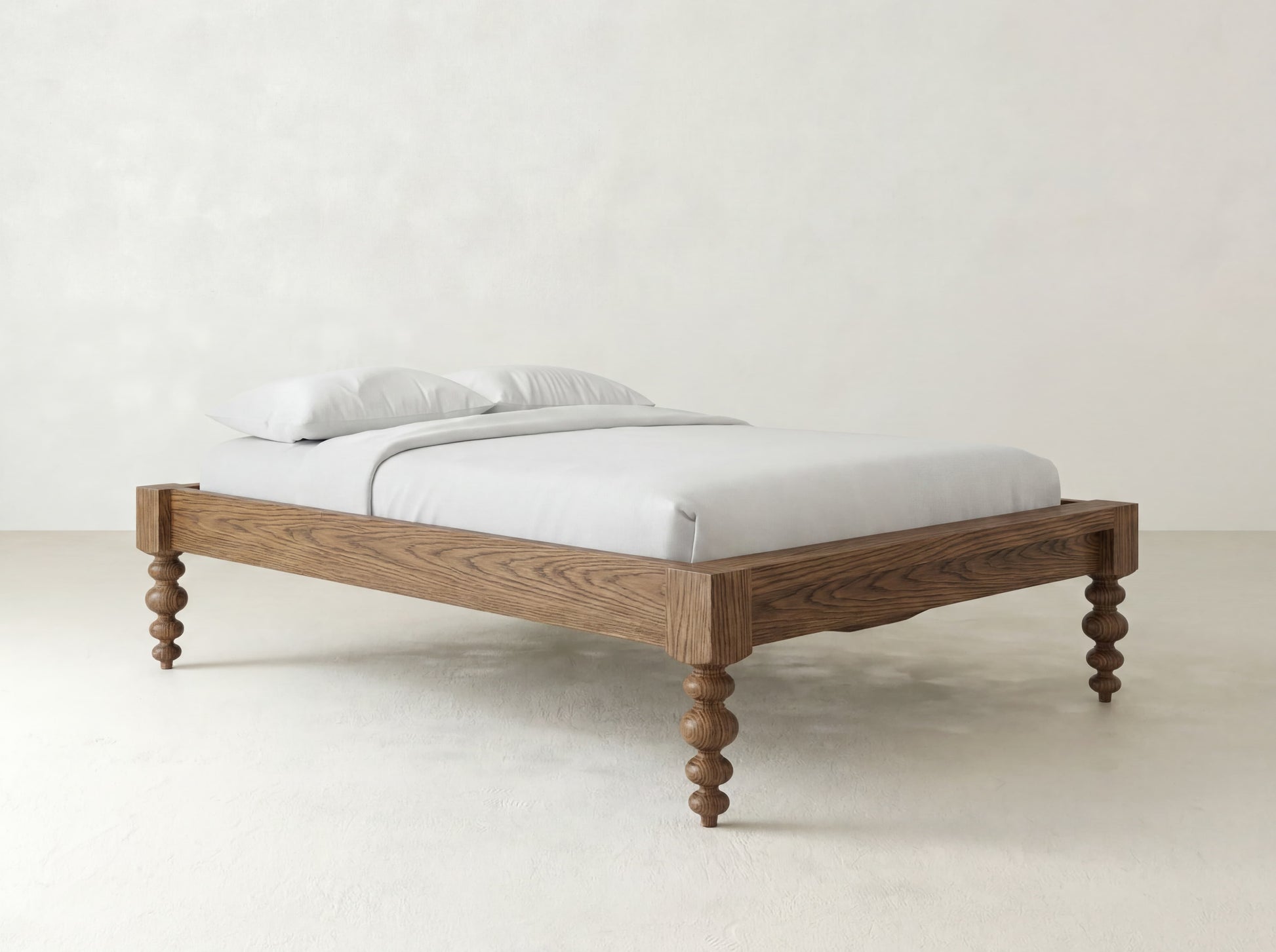 Olivia Bed - Almond on Oak