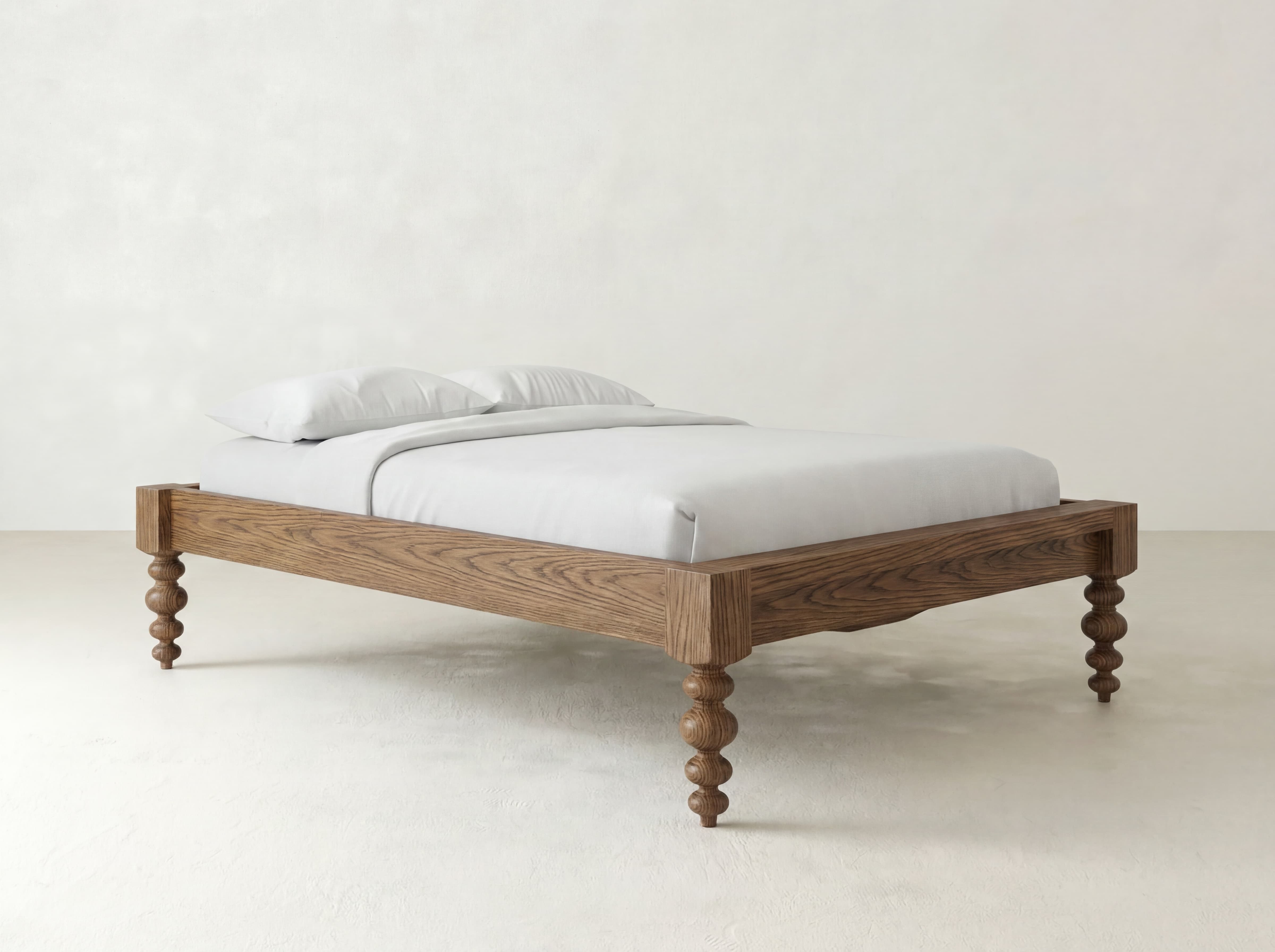 Olivia Bed - Almond on Oak