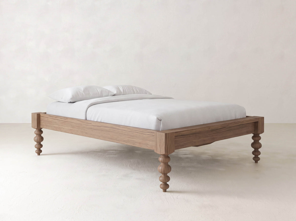Olivia Bed - Almond on Oak