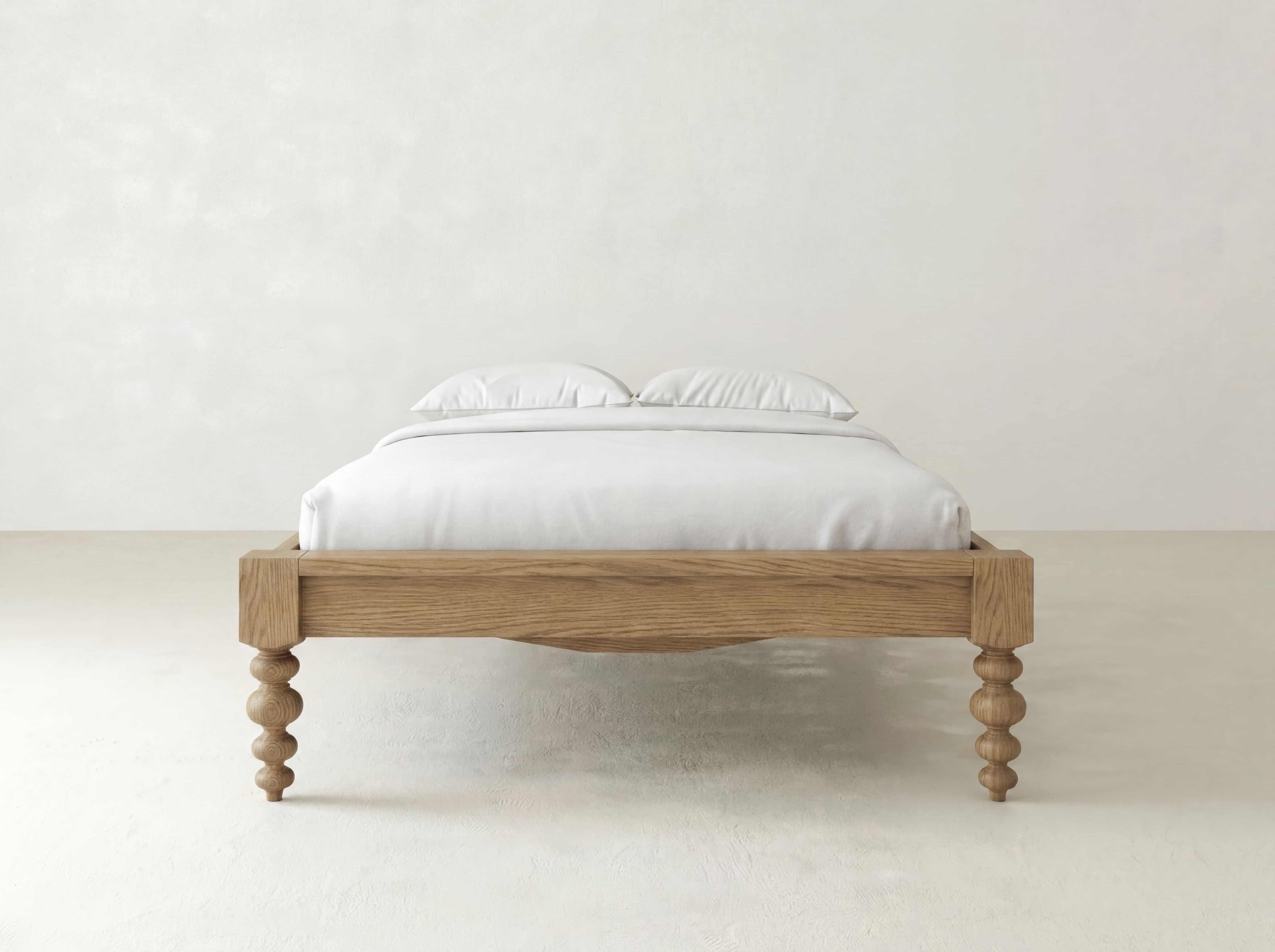 Olivia Bed - Oat on Oak