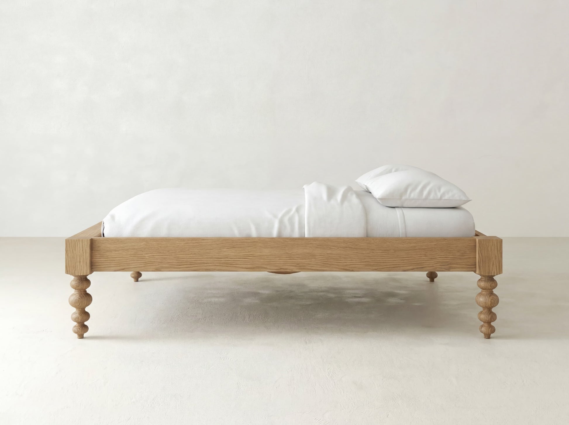 Olivia Bed - Oat on Oak