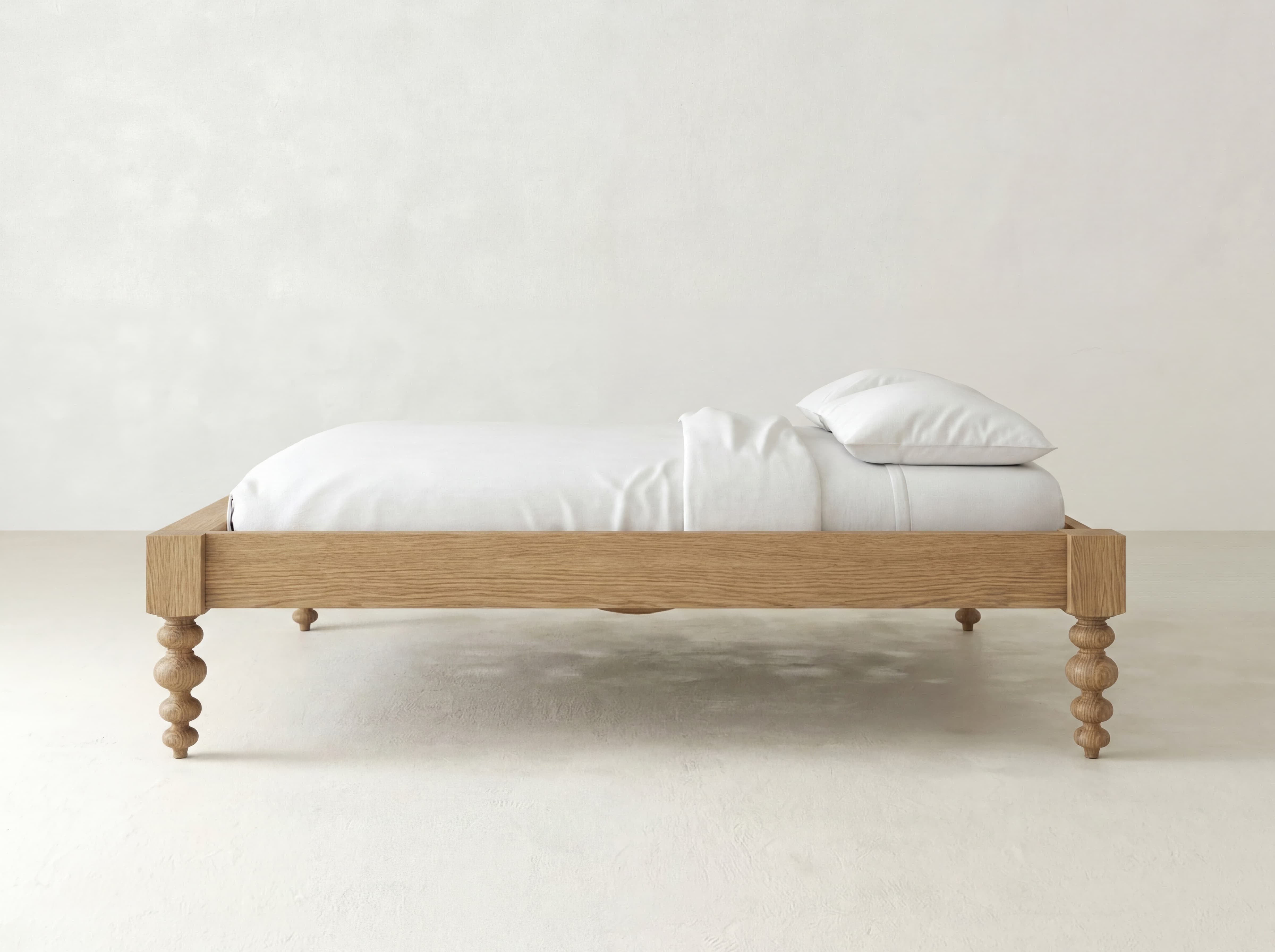 Olivia Bed - Oat on Oak