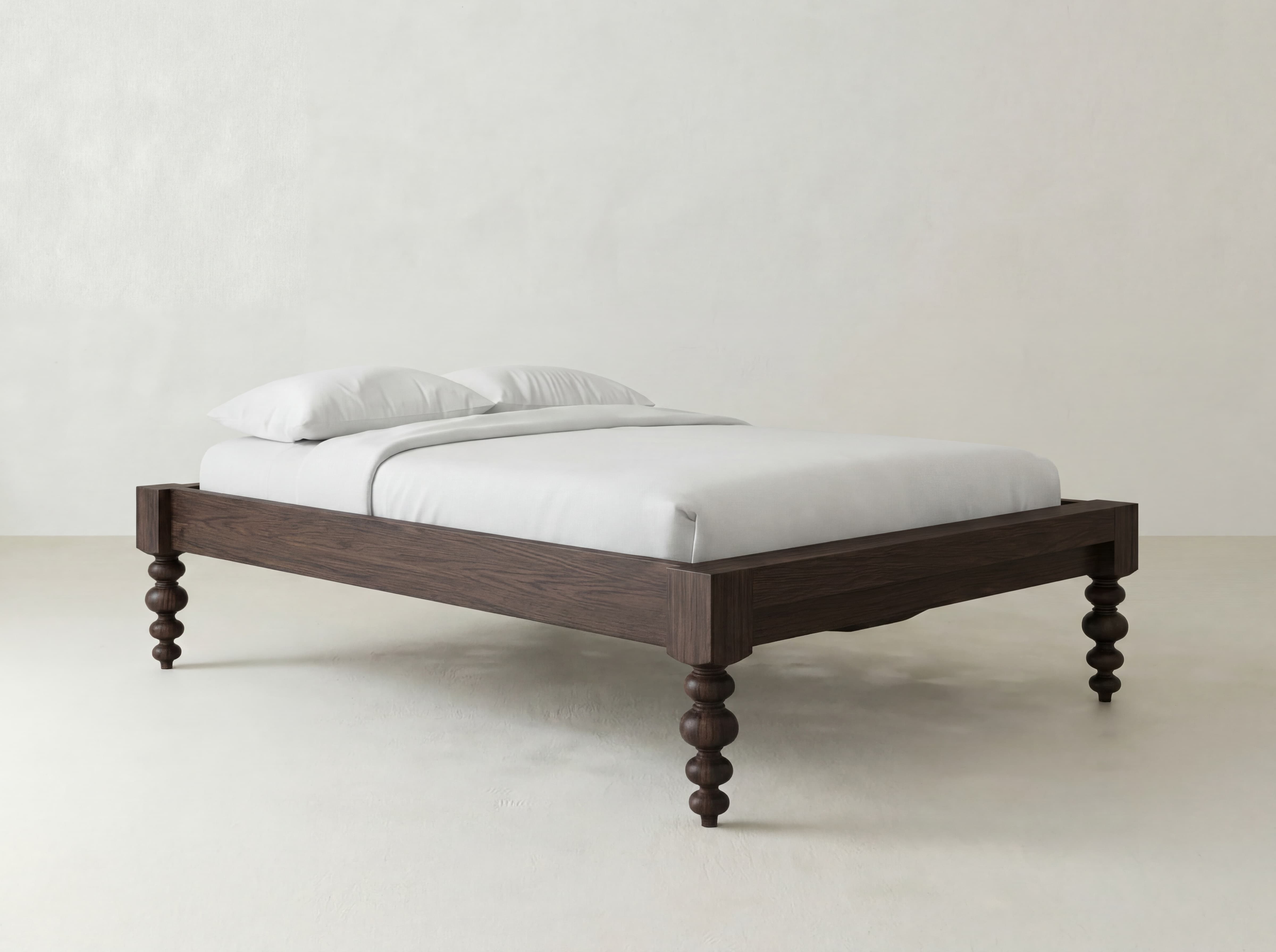 Olivia Bed - Sable on Oak