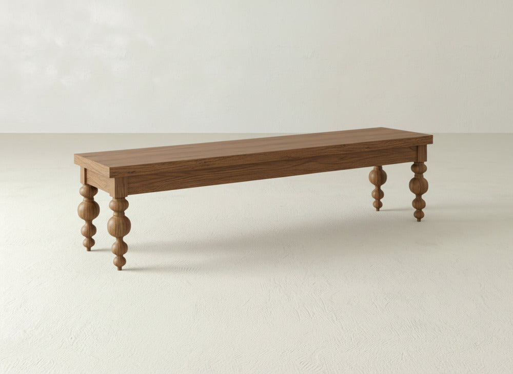 Olivia Bench - Almond on Oak