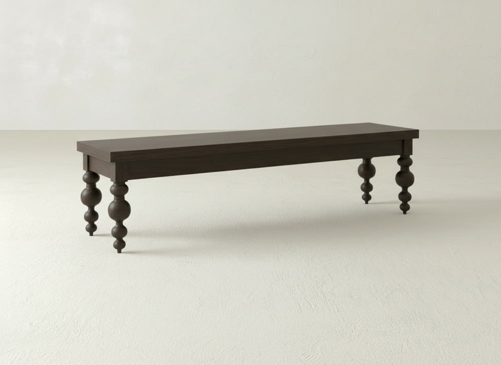 Olivia Bench - Espresso on Oak