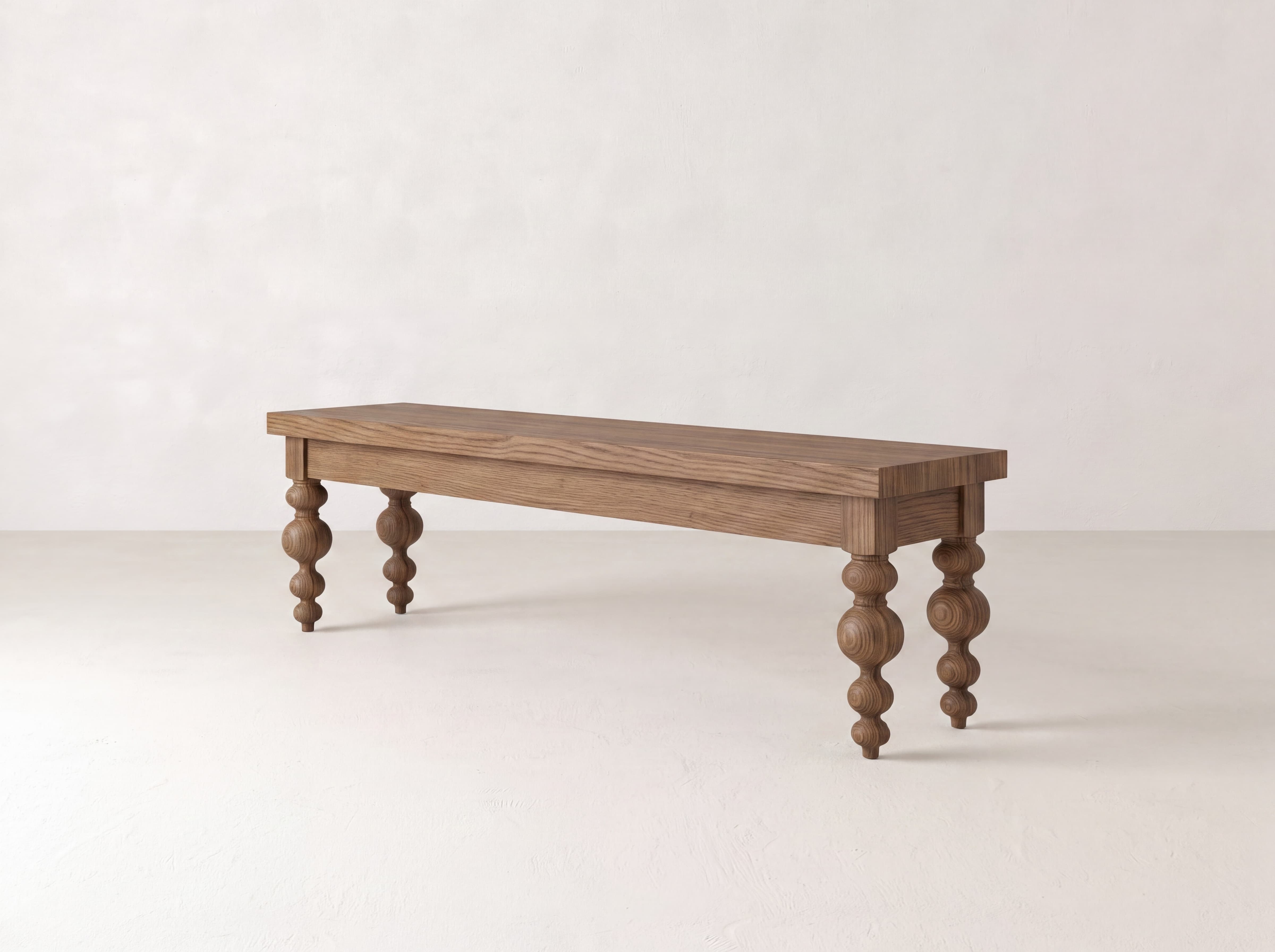 Olivia Bench - Almond on Oak