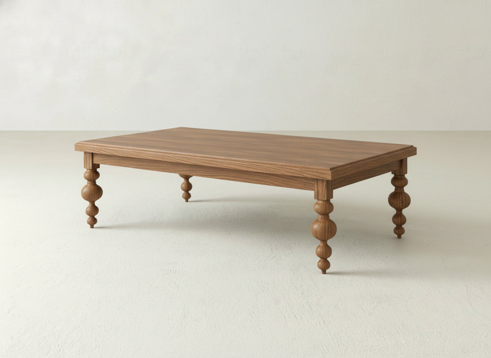 Olivia Coffee Table - Almond on Oak