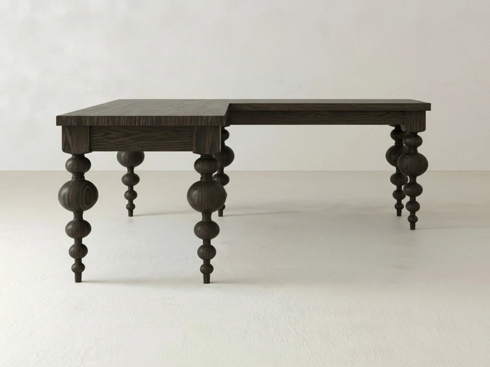 Olivia Corner Desk - Espresso on Oak
