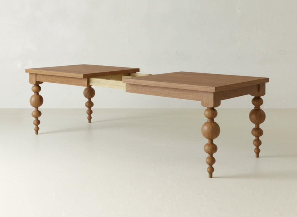 Olivia Expandable Dining Table - Almond on Oak