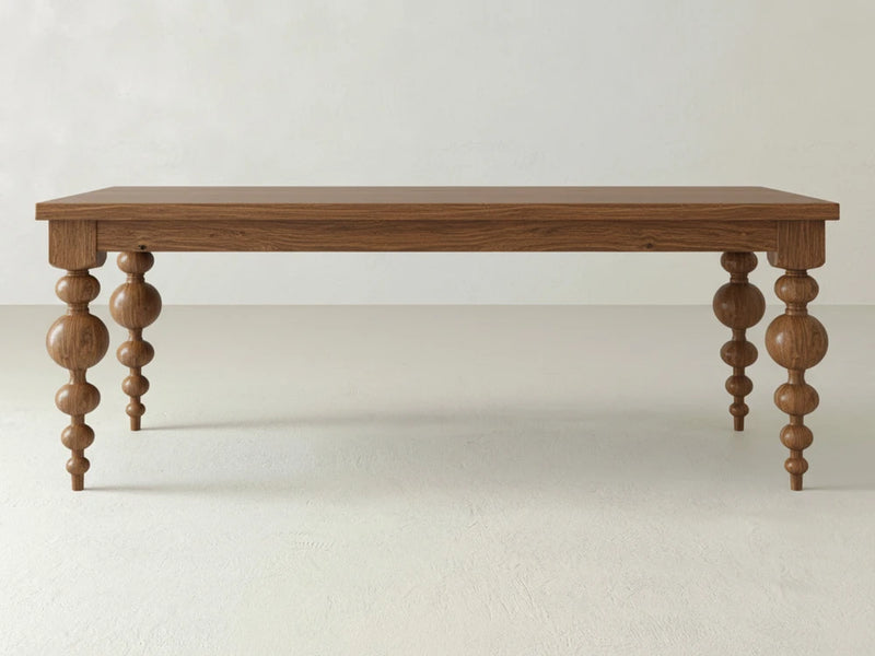 Olivia Dining Table - Almond on Oak