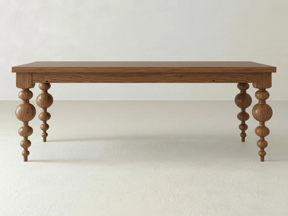 Olivia Dining Table - Almond on Oak