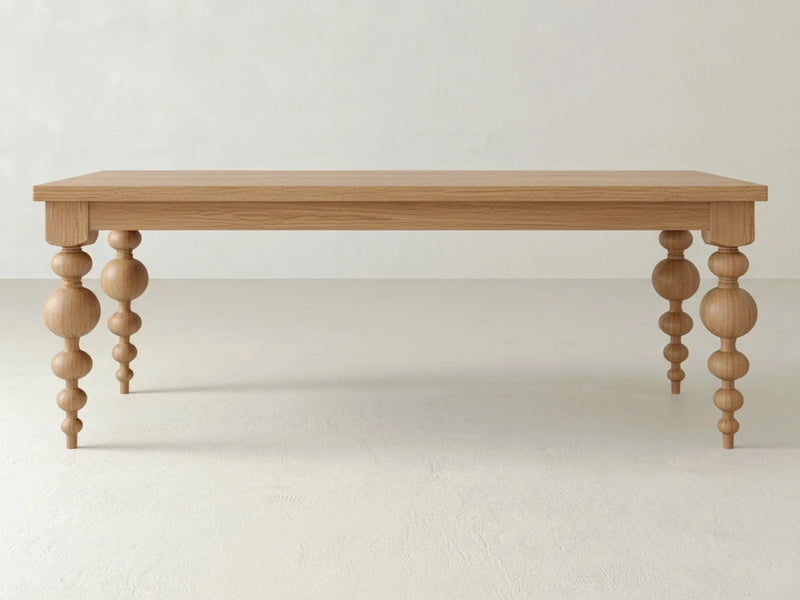 Olivia Dining Table - Oat on Oak