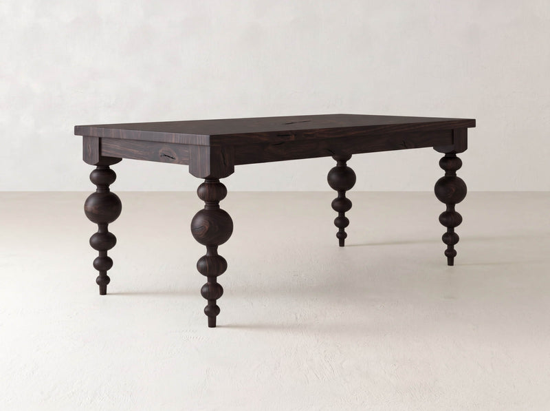 Olivia Dining Table - Charred Ember on Alder