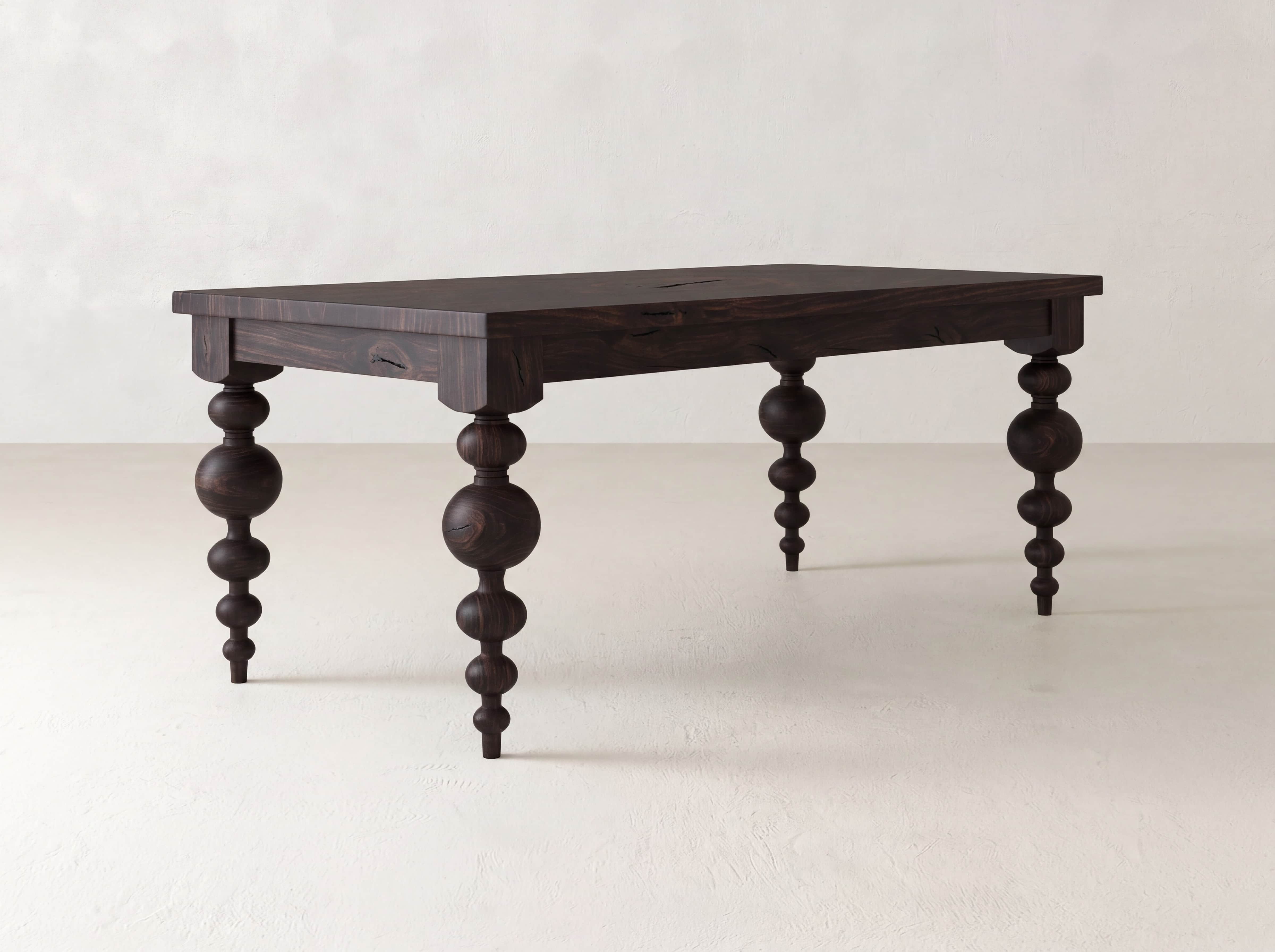 Olivia Dining Table - Charred Ember on Alder