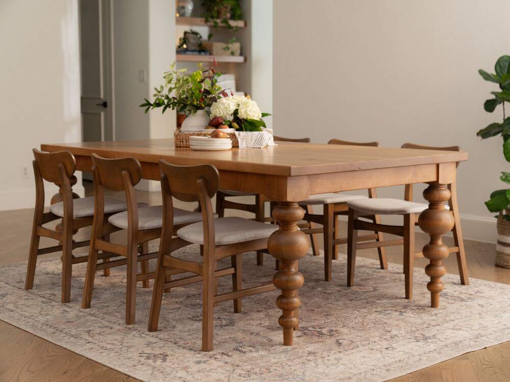 Olivia Dining Table - Tobacco on Alder