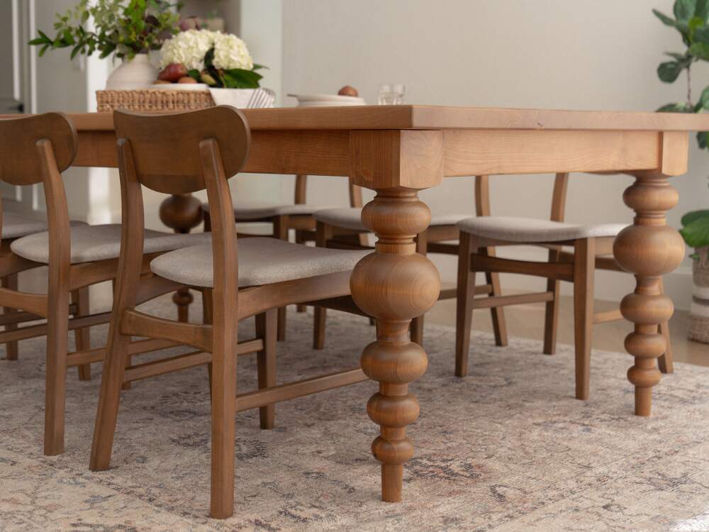 Olivia Dining Table - Tobacco on Alder