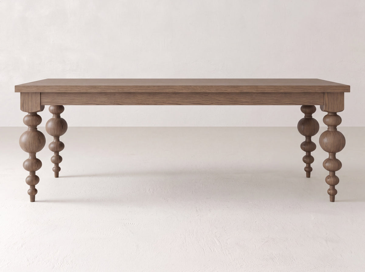 Olivia Dining Table - Almond on Oak