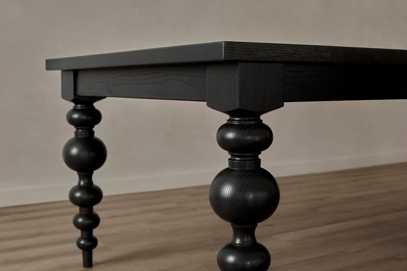 Olivia Square Dining Table - Espresso on Oak
