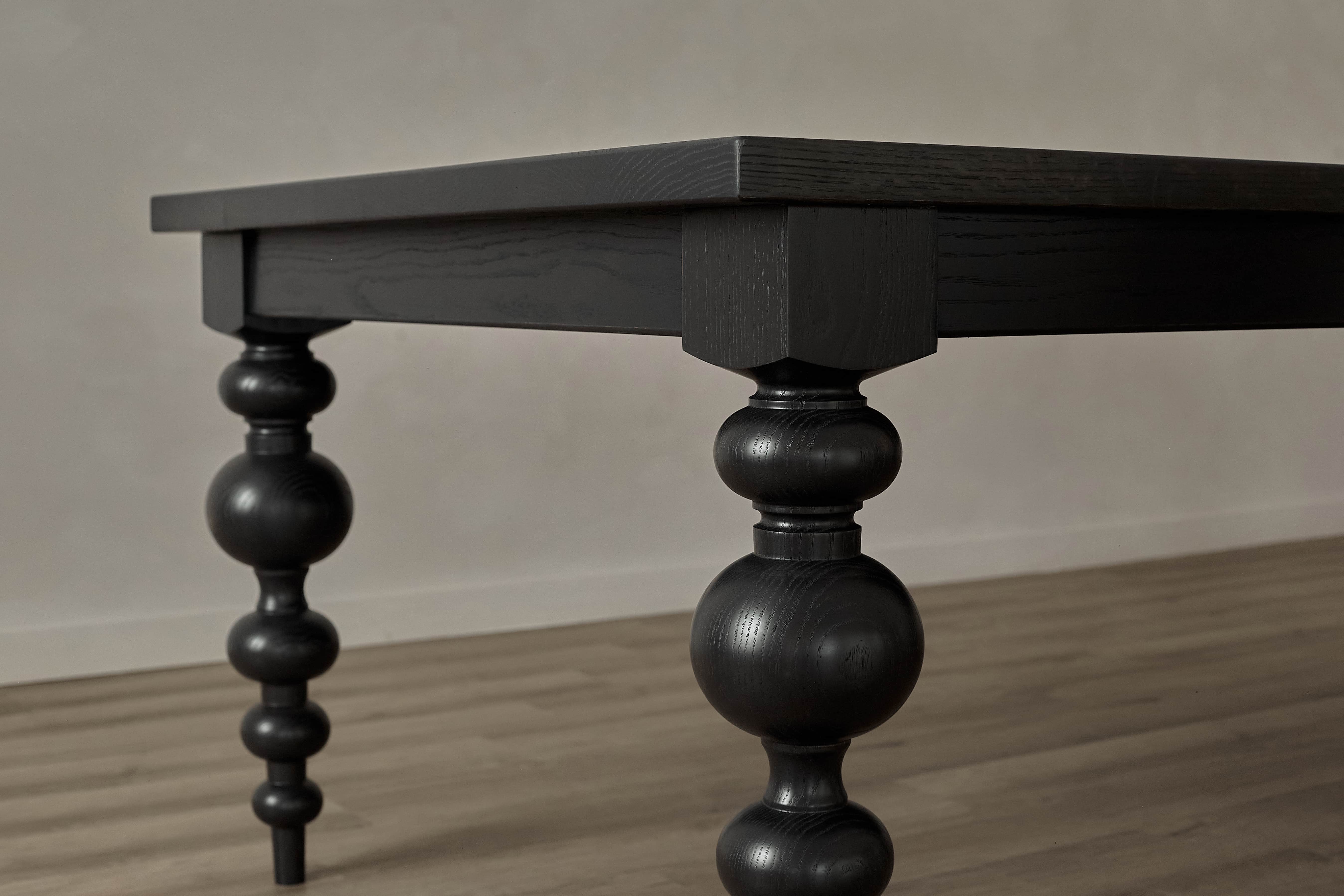 Olivia Square Dining Table - Espresso on Oak